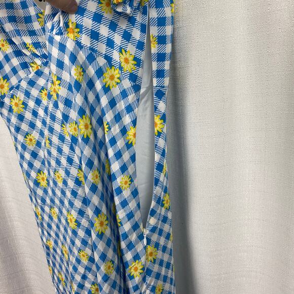 Staud Blue Gingham Daisy Milla Mini Dress Sz.8 NWT - Picture 10 of 14
